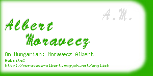 albert moravecz business card